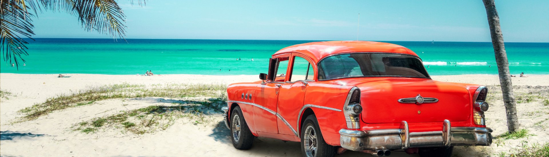 cuba car beach