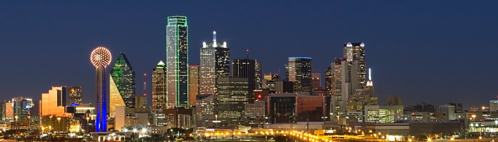 Dallas skyline night