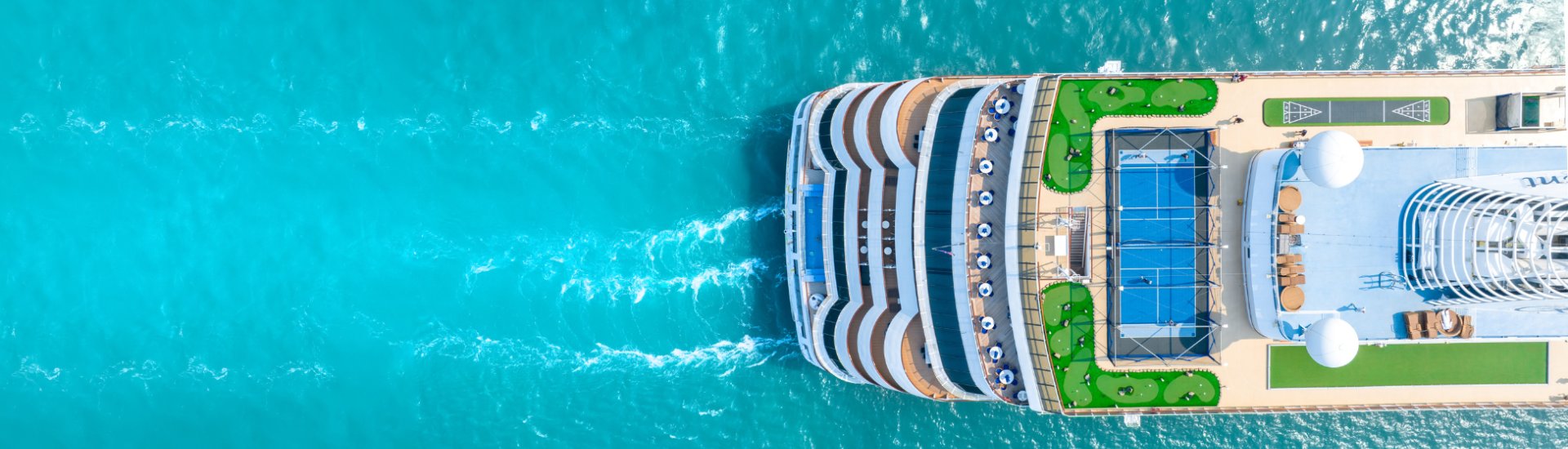 Cruise ship aerial shot